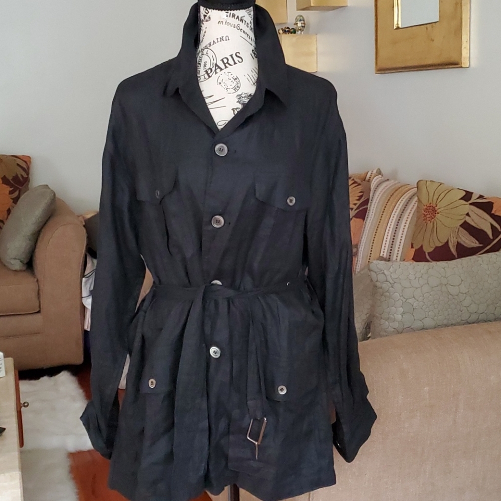 Belted shirt jacket (new but tag fell off)